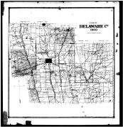 Delaware County Outline Map, Delaware County 1866